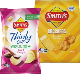 Smith%26rsquo%3Bs+Thinly+Cut+Chips+175g+or+Crackers+160g+Selected+Varieties