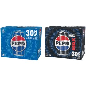 Pepsi-or-Pepsi-Max-Soft-Drink-Cans-30-x-375ml on sale