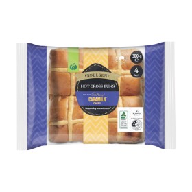 Woolworths+Indulgent+Hot+Cross+Buns+made+with+Cadbury%26reg%3B+Caramilk%26reg%3B+Chocolate+Chips+Pk+4%5E