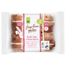 Woolworths+Free+From+Gluten+Hot+Cross+Bun+Varieties+Pk+4