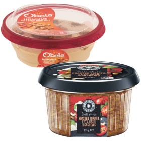 Obela+Hommus+Dips+220g+or+Red+Rock+Deli+Dips+130-190g