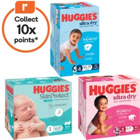 Huggies+Infant+or+Newborn+Nappies+Pk+96-108+or+Ultra+Dry+Nappies+Pk+60-90