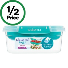 Sistema+Stax+To+Go+Rectangle+Container+1+Litre