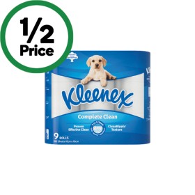 Kleenex+Complete+Clean+Toilet+Paper+Pk+9