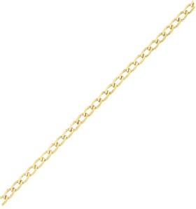 9ct+Gold+25cm+Solid+Open+Curb+Anklet