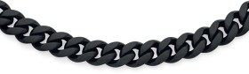 Stainless+Steel+55cm+Black+Plated+Matte+Curb+Gents+Chain