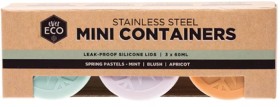 Ever+Eco+Stainless+Steel+Mini+Containers+3+Pack
