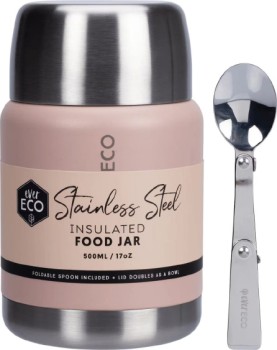 Ever-Eco-Insulated-Stainless-Steel-Food-Jar-Rose-500ml on sale