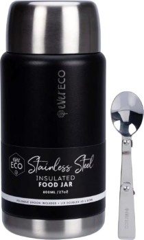 Ever-Eco-Insulated-Stainless-Steel-Food-Jar-Onyx-800ml on sale