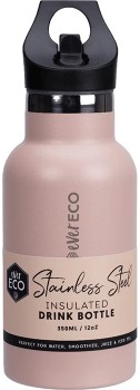 Ever+Eco+Insulated+Stainless+Steel+Bottle+Rose+Sip+Lid+350ml