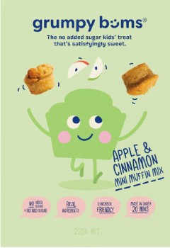 Grumpy-Bums-Apple-and-Cinnamon-Mini-Muffin-Mix-220g on sale