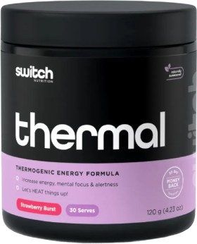 Switch-Nutrition-Thermal-Thermogenic-Energy-Formula-Strawberry-Burst-120g on sale
