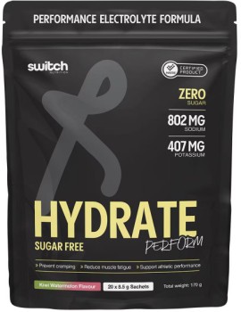 Switch-Nutrition-Hydrate-Perform-Sugar-Free-Kiwi-Watermelon-20-x-85g-Sachets on sale
