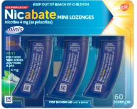 Nicabate+Quit+Smoking+Mini+Lozenges+4mg+Mint+60+Pack