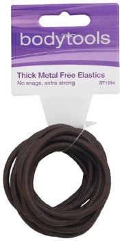 Bodytools+Metal+Free+Hair+Elastics+Thick+12+Pack+Assorted+colours