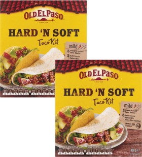Old-El-Paso-Hard-N-Soft-Taco-Kit-350g on sale