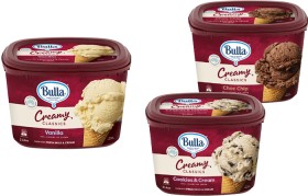 Bulla-Creamy-Classic-Ice-Cream-Tub-2-Litre on sale