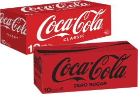 Coca-Cola-Soft-Drink-10x375mL on sale