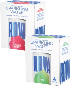 Rova-Sparkling-Water-4x250mL on sale