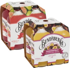 Bundaberg-Brewed-Passionfruit-or-Guava-Soft-Drink-4x375mL on sale