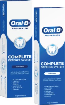 Oral-B-Pro-Health-Advanced-Deep-Clean-or-Whitening-Toothpaste-110g on sale