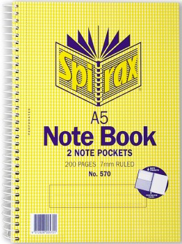 Spirax+A5+Notebook+200+Pages+1+Each