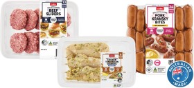 Coles-Entertaining-Chicken-Tenderloin-Skewers-300g-Beef-Sliders-500g-or-Pork-Kransky-Bites-400g on sale