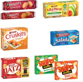 Arnotts-Creams-Biscuits-200g-250g-Arnotts-VitaWeat-Crispbread-250g-Arnotts-Cruskits-Crispbread-125g-Arnotts-Salada-Crispbread-250g-Arnotts-Jatz-Crackers-225g-or-Arnotts-Shapes-Crackers-130g-190g on sale