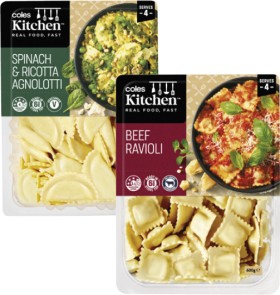 Coles-Kitchen-Filled-Pasta-600g on sale