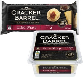 Cracker-Barrel-Cheese-Block-or-Slices-250g on sale