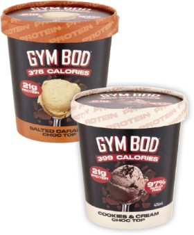 Gym-Bod-Choc-Top-Protein-Dessert-Tub-475mL on sale