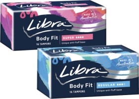 Libra+Body+Fit+Tampons+Regular+or+Super+16+Pack