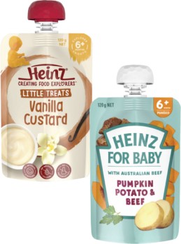 Heinz+4+Months%2B%2C+6+Months%2B+or+8+Months%2B+Baby+Food+Pouch+120g