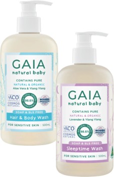 Gaia-Natural-Baby-Hair-Body-Wash-or-Sleeptime-Wash-500mL on sale