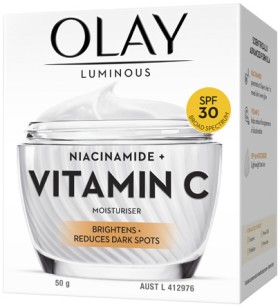 Olay-Luminous-Niacinamide-Vitamin-C-Moisturiser-SPF30-50g on sale