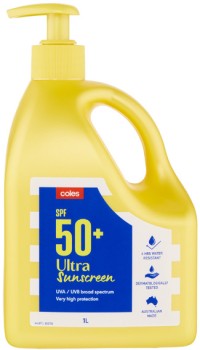 Coles+Ultra+Sunscreen+SPF50%2B+1+Litre%5E