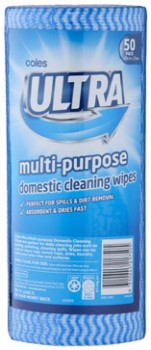 Coles-Ultra-Multipurpose-Domestic-Cleaning-Wipes-50-Pack on sale