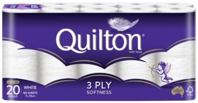 Quilton+3-Ply+White+Toilet+Paper+20+Pack