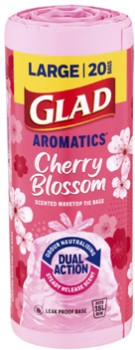 Glad+Aromatics+Kitchen+Tidy+Bags+Cherry+Blossom+Large+20+Pack