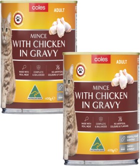 Coles-Cat-Food-400g on sale