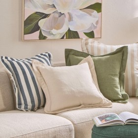 Frankie-Feather-Square-Cushion-by-MUSE on sale