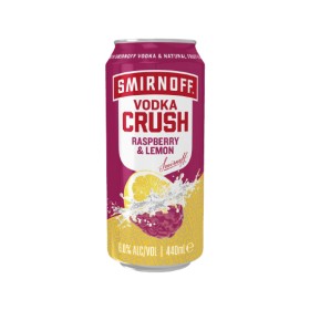 Smirnoff-Crush-Raspberry-Lemon-Cans-4x440mL on sale
