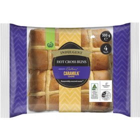 Woolworths+Indulgent+Hot+Cross+Buns+made+with+Cadbury%26reg%3B+Caramilk%26reg%3B+Chocolate+Chips+Pk+4%5E