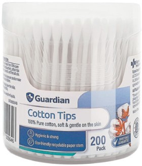 Guardian-Cotton-Tips-Paper-Stem-200-Pack on sale