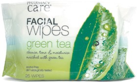 Pharmacy-Care-Facial-Wipes-Green-Tea-25-Pack on sale