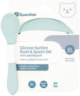 Guardian+Silicone+Spoon+%26amp%3B+Bowl+Set+Seafoam