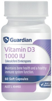 Guardian-Vitamin-D3-1000IU-60-Capsules on sale