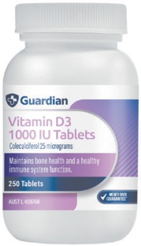Guardian-Vitamin-D3-1000IU-250-Tablets on sale