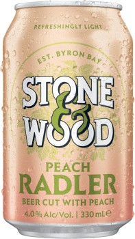 NEW-Stone-Wood-Peach-Radler-Cans-330mL on sale