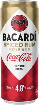 Bacardi+Spiced+Rum+and+Coca+Cola+330mL+Can